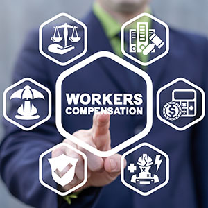 Visual representation of workers' compensation insurance highlighting employee protection and benefits.